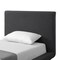 Homeroots Charcoal Solid Wood Twin Upholstered Linen Bed 544840 - alternate 6