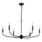Jonathan Y Ainsley 35" 6-Light Grand Traditional Farmhouse Adjustable Swooping Arm Candle-Style Metal LED Chand JYL9562C - alternate 5