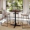 Flash Furniture 36" Round Tabletop, Seamless Surface Technology, Dark Brown with 30" x 30" Black Bar Height X-Base ST-RD36-WBR-T3030B-GG - alternate 8
