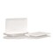 Homeroots White Six Piece Rectangle Pebbled Porcelain Service For Six Salad Plate Set 483521 - alternate 3