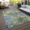 Homeroots 3' X 5' Olive Green And Gray Abstract Washable Indoor Outdoor Area Rug 581767 - alternate 6
