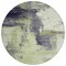 Homeroots 8' Fern Green Gray And Black Round Abstract Washable Indoor Outdoor Area Rug 602959 - alternate 6