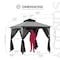 Sunjoy 9.5 ft x 9.5 ft Grey and Black 2-tone Steel Gazebo A101011142 - alternate 5