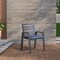 Leisuremod Chelsea Modern Patio Dining Armchair in Aluminum with Removable Cushions, Charcoal Blue, 4PK CC20BL-CBU4 - alternate 5