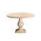 Homeroots 48" Natural Solid Wood Pedestal Base Round Top Dining Table 565245 - alternate 5