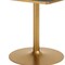 Homeroots 36" Black and Gold Faux Marble and Steel Pedestal Base Square Dining Table 720928 - alternate 5