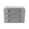 Homeroots 42" Silver Aluminum Three Drawer Dresser 489224 - alternate 5