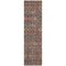 Homeroots 8' Runner Red and Dark Blue Floral Washable Non Skid Indoor Outdoor Runner Rug 564366 - alternate 7