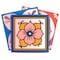 Homeroots 8" x 8" Blue Gold and Blush Mosaic Peel and Stick Removable Tiles 400458 - alternate 1