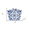 Homeroots 8" X 8" Blue Mia Gia Peel And Stick Removable Tiles 400179 - alternate 3