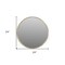 Homeroots 24" Brass Round Iron Framed Accent Mirror 605304 - alternate 3