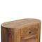 Homeroots 26in Oak Solid Wood Oval Accent Cabinet With Three Drawers 654262 - alternate 8