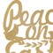 Homeroots 16" X 14" Gold Metal Peace On Earth Metal Text Wall Decor 634752 - alternate 4
