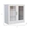 Homeroots 31in White Wood Accent Cabinet With Two Doors 691105 - alternate 3
