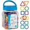 Edxeducation Geo Links, Linking Shapes, Mini Jar, 6 Colors, 144-Piece Set 14126 - alternate 1