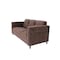 Homeroots 72" Dark Brown Suede Sofa With Black Legs 530480 - alternate 5