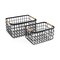 Homeroots Set of Two Black Metal Basket, 2PK 392166 - alternate 6