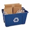 Rubbermaid Commercial 18 gal Rectangular Recycling Bin, Silver Vein/Silver Vein, Polyethylene FG571873BLUE - alternate 4