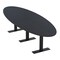 Skutchi Designs 8 Person Conference Table With Power Unit | 10' Oval Table | Harmony Series HAR-OVL-48X120-T.BK-U999ST19-NA - alternate 1