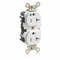 Leviton Straight Blade Receptacle, 5-20R, 20 A, 125V AC, Flush Mount, Self-Grounded MT830-W - alternate 1