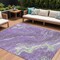 Homeroots 10' X 14' Purple Mint Green And Ivory Abstract Washable Indoor Outdoor Area Rug 618207 - alternate 1