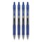 Pilot G2 Premium Gel Pen, Retractable, Fine 0.7 mm, Blue Ink, Smoke/Blue Barrel, 4PK 31058 - alternate 4