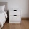 Homeroots 19" White Wood Two Drawer Nightstand 526147 - alternate 7
