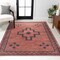 Jonathan Y Korsa Geometric Medallion Non-Slip Machine-Washable Red/Dark Gray 3 ft. x 5 ft. Area Rug WSH118A-3 - alternate 5