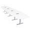 Skutchi Designs Arc Boat Conference Table With Power, 48 in W, 240 in L HAR-ABOT-48X240-T-W960-ESIL - alternate 1