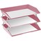 Acrimet Facility 3 Tier Letter Tray Side Load Letter Size Desktop File Organizer Plastic Solid Pink 255.9 - alternate 5