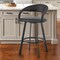 Homeroots 26" Black Faux Leather and Iron Low Back Counter Height Swivel Bar Chair 569182 - alternate 1