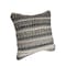 Homeroots Set of Two 18" Black Gray and Ivory Striped Cotton Blend Throw Pillows with Texture, 2PK 554584 - alternate 6