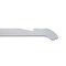 Nahanco 17in White Equinox Acrylic Shirt Hanger w/Brushed Chrome Hardware, 12PK 9101750HU - alternate 2