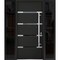 Vdomdoors Steel Door Deux 1105 Black Enamel 2 Sidelight Exterior Windows Sidelites/ Stainless Inserts Entry D DEUX1105EXD-BLK-W12+36+12 x H80-LH-I - alternate 1