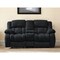 Homeroots 77" Black Manual Reclining Loveseat With Storage 561561 - alternate 1