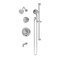 Symmons Braston HydroMersion Double Handle Tub and Shower Trim Kit with Hand Spray (Valve Not Included) 589615TRM - alternate 1