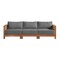 Alaterre Furniture Alaterre Barton 3 Seater Outdoor Sofa with Gray Cushions for Patio Natural Finish 80-BARTON-3SOFA-G - alternate 1