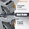 Powertec 8in Heavy Duty Caster Wheels Set, 2 w/ Brakes, Terrain Non-Pneumatic Tire, Industrial Grade 17222 - alternate 6