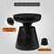 Leisuremod Isle 17 in Round Fiberstone Bowl Side Table, Pedestal Base, Fully Assembled IST17MBL - alternate 7