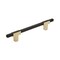 Amerock Urbanite 5-1/16 in 128 mm Center-to-Center Brushed Gold/Matte Black Cabinet Pull BP778128BGLMB - alternate 1