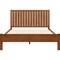 Homeroots Brown Shiplap Texture Solid Wood Queen Bed Frame 523624 - alternate 4