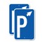 Signmission P Symbol With Up Arrow Pointing Right, 12'' X 18'' 2 Signs, Heavy Gauge Aluminum, 2PK A-1218-2PACK-23509 - alternate 1
