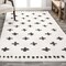 Jonathan Y Cristo Berber Geometric Shag White/Gray 4 ft. x 6 ft. Area Rug MOH403A-4 - alternate 1