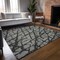 Homeroots 9' X 12' Gray and Black Abstract Washable Non Skid Indoor Outdoor Area Rug 559278 - alternate 9