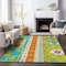 Homeroots 5' X 8' Teal Blue Green And Pink Aztec Washable Indoor Outdoor Area Rug 598521 - alternate 6