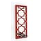 Homeroots 17" Red And Silver Lattice Solid Wood Wall Sconce Candle Holder 274565 - alternate 1