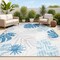 Jonathan Y Monstera Tropical Leaf High-Low Light Gray/Navy 3 ft. x 5 ft. Indoor/Outdoor Area Rug AMC113A-3 - alternate 1