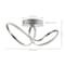 Jonathan Y Chantelle 19.5" 1-Light Modern Minimalist Aluminum Loop Integrated LED Semi Flush Mount, Nickel JYL1701A - alternate 9