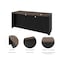 Bestar Connexion 72W Desk Shell, Antigua & Black 93400-000052 - alternate 4