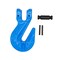Mytee Products 3/8 in Grade 100 Cradle Clevis Grab Hook for Lifting 8,800 LBS WLL, 2PK GH38-G100x2 - alternate 6